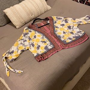 Free People Flowy Lemon Slice Shirt